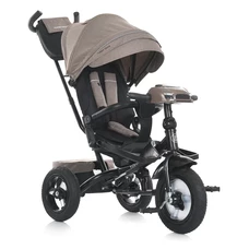 Трехколесный велосипед Turbo Trike MT 1007-5 с ручкой, поворотное сиденье, коричнево-серый