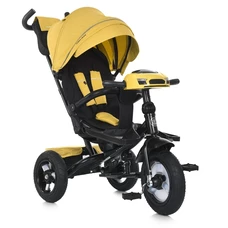 Трехколесный велосипед с ручкой MT 1007-10 Turbo Trike, поворотное сиденье, желтый