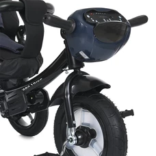 Трехколесный велосипед с ручкой MT 1007-9 Turbo Trike, поворотное сиденье, темно-синий фото 54