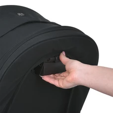 Универсальная коляска 2 в 1 Genesis ME 1126 Jet Black, люлька + прогулочный блок, черная фото 15