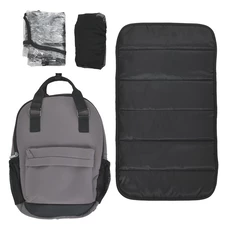 Универсальная коляска 2 в 1 Genesis ME 1126 Taupe Gray, люлька + прогулочный блок, светло-серая фото 32