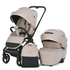 Универсальная коляска ME 1091-1 Pearl Beige Persona 2 в 1, люлька + прогулочный блок, бежевая фото 14