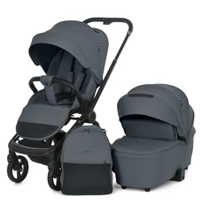 Универсальная коляска ME 1091-1 Rock Gray Persona 2 в 1, люлька + прогулочный блок, серая фото 14