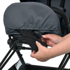 Универсальная коляска ME 1091-1 Rock Gray Persona 2 в 1, люлька + прогулочный блок, серая фото 15