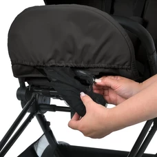 Универсальная коляска ME 1091-1 Total Black Persona 2 в 1, люлька + прогулочный блок, черная фото 15