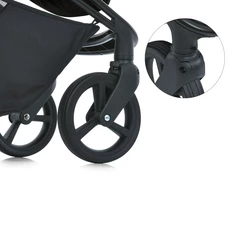 Универсальная коляска ME 1091-1 Total Black Persona 2 в 1, люлька + прогулочный блок, черная фото 22