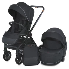 Универсальная коляска 2 в 1 Era ME 1100-1 Black Ink, люлька, прогулочный блок, черная фото 14