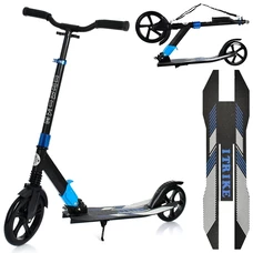 Самокат для взрослых SR 2-079-BL складной, алюминиевая рама, черно-синий