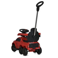 Детская каталка - толокар M 5900 EL-3 красная, 2 в 1, с родительской ручкой фото 37