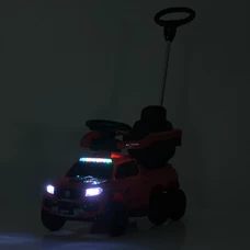 Детская каталка - толокар M 5900 EL-3 красная, 2 в 1, с родительской ручкой фото 54