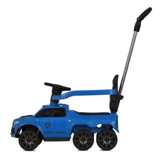 Детская каталка - толокар M 5900 EL-4 синяя, 2 в 1, с родительской ручкой фото 37