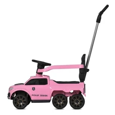 Детская каталка - толокар M 5900 EL-8 розовая, 2 в 1, с родительской ручкой фото 37