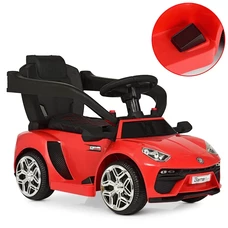 Детский электромобиль каталка - толокар M 3591 L-3 красная, с ручкой фото 37