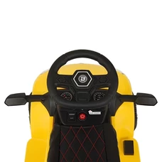 Детский электромобиль каталка - толокар M 3591 L-6 желтая, с ручкой фото 86