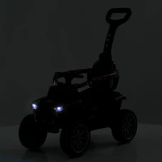 Детская каталка - толокар M 5731 EL-2 с ручкой, 2 в 1, музыка, свет, черная фото 54