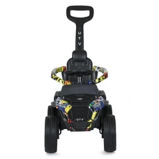 Каталка - толокар M 5731 EL-6 с ручкой, 2 в 1, музыка, свет, желтая фото 14