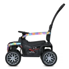 Каталка - толокар M 5731 EL-12 с ручкой, 2 в 1, музыка, свет, светло-голубая фото 37