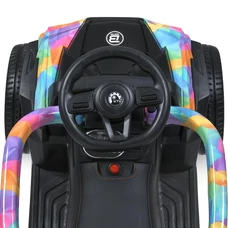 Каталка - толокар M 5731 EL-12 с ручкой, 2 в 1, музыка, свет, светло-голубая фото 71