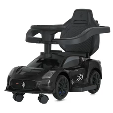 Детская каталка - толокар M 5106-2 черная, с ручкой, Maserati фото 41