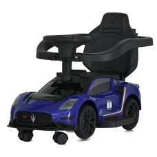 Детская каталка - толокар M 5106-4 синяя, с ручкой, Maserati фото 41