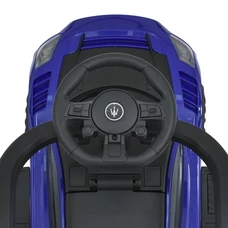 Детская каталка - толокар M 5106-4 синяя, с ручкой, Maserati фото 54