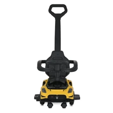 Детская каталка - толокар M 5106-6 желтая, с ручкой, Maserati фото 14