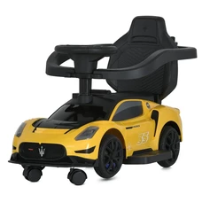 Детская каталка - толокар M 5106-6 желтая, с ручкой, Maserati фото 41