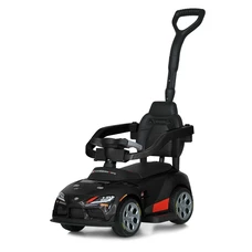 Каталка - толокар M 6129 EL-2 с родительской ручкой, Toyota, черная