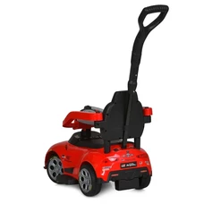 Каталка - толокар M 6129 EL-3 с родительской ручкой, Toyota, красная фото 21