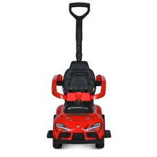 Каталка - толокар электромобиль M 6129 EBLR-3 Toyota красная, родительская ручка, пульт управления фото 14