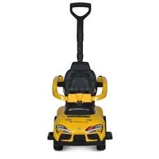 Каталка - толокар электромобиль M 6129 EBLR-6 Toyota желтая, родительская ручка, пульт управления фото 14