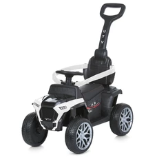 Детская каталка - толокар Bambi M 4802 EL-1 белая, родительская ручка, музыка, свет