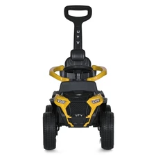 Детская каталка - толокар Bambi M 4802 EL-6 желтая, родительская ручка, музыка, свет фото 14