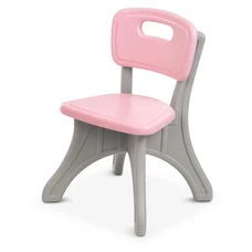 Детский столик New Table-8 с двумя стульчиками, 4 ящика, серо-розовый фото 41