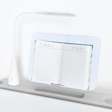 Детская парта Bambi M 5068-11 со стульчиком, регулируется высота, лампа, серая фото 54