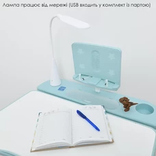 Детская металлическая парта M 4428-12 голубая, со стульчиком, высота регулируется фото 71