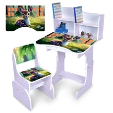 Детская парта Bambi N 2071-3-3 регулируемая, со стульчиком, олененок, дуб сонома фото 21