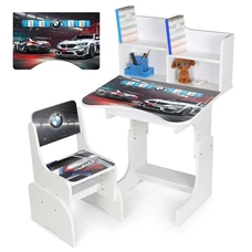 Детская парта N 2071-7-5 регулируемая, со стульчиком, BMW, серая фото 14