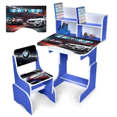 Детская парта N 2071-7-5 регулируемая, со стульчиком, BMW, серая фото 21