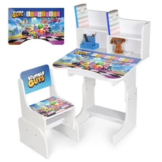 Детская парта Bambi N 2071-18-1 со стульчиком, Stumble Guys, белая