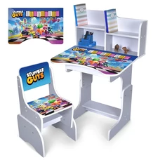 Детская парта Bambi N 2071-18-1 со стульчиком, Stumble Guys, белая фото 14