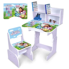 Парта со стульчиком N 2071-20-6 лавандовая, Gabby Dollhouse, регулируемая высота