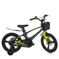 Детский велосипед 18д. Prof1 MB 181020-3 Stellar, с корзинкой, черно-желтый