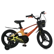 Детский велосипед 18д. Prof1 MB 181020-6 Stellar, с корзинкой, красно-желтый