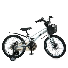 Детский велосипед Prof1 18д. MB 18Oxic Grey с корзинкой, серый
