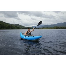 Одноместная надувная лодка Bestway 65115 байдарка, 275 х 81 см., Cove Champion фото 21