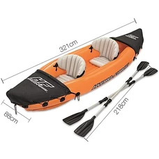 Двухместная надувная лодка Bestway 65077 байдарка, 321 х 88 х 41 см., Lite-Rapid X2 Kayak фото 41