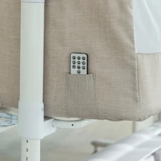 Детская кроватка - качалка Carrello Bloom CRL-10304 Cream Beige Wooden бежевая, с пультом фото 14