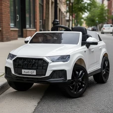 Детский электромобиль M 5796EBLR-1 белый Audi с кожаным сиденьем