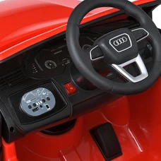 Детский электромобиль M 5796EBLR-3 красный Audi с кожаным сиденьем фото 11